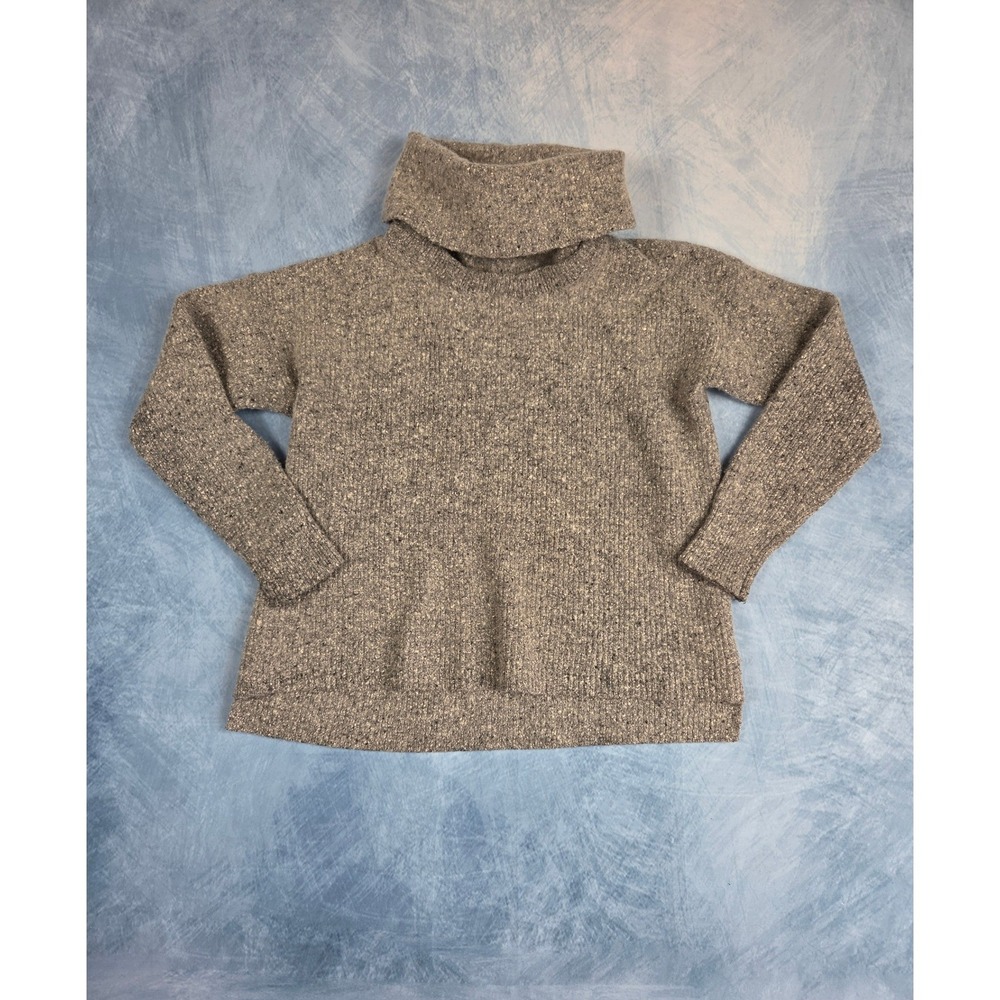 Madewell Donegal Women's Sweater S Gray Convertible Turtleneck Wool Cashmere